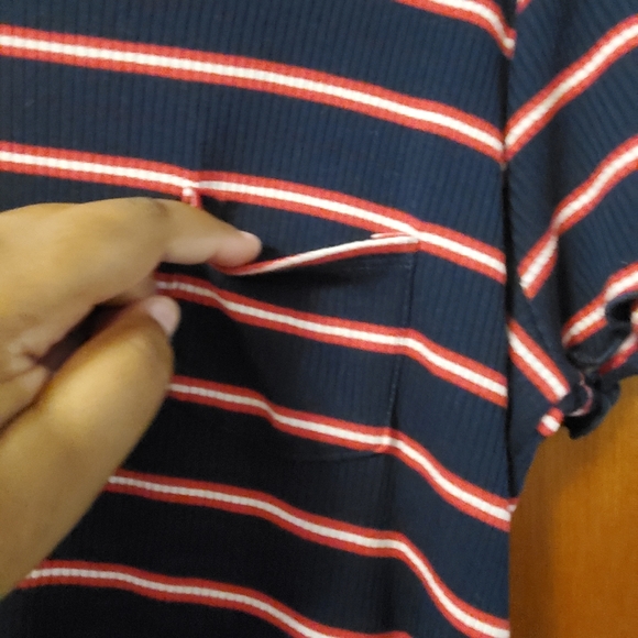 Red blue and white striped dress - Picture 3 of 7